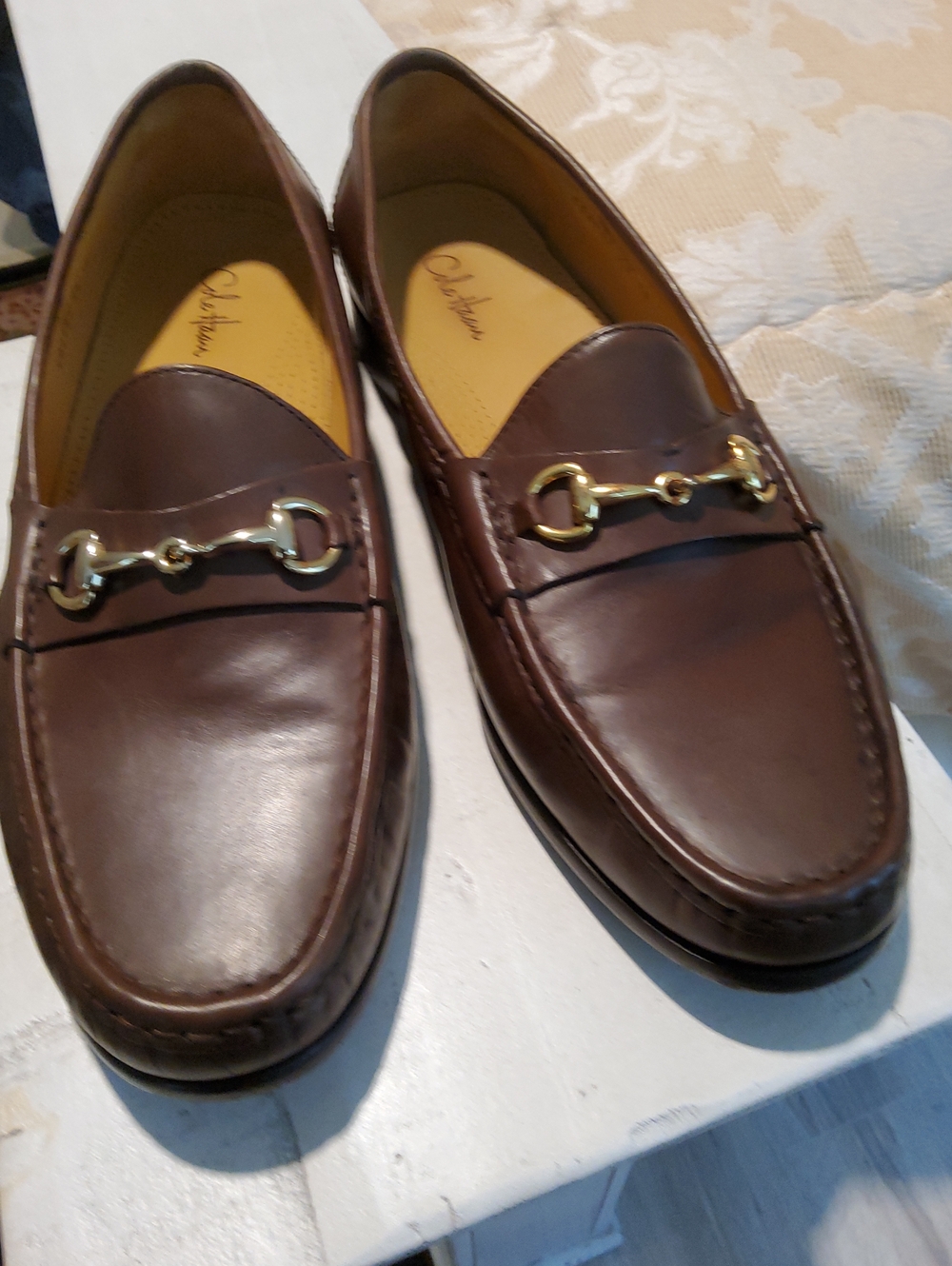 Men's Brown Leather Cole Haan Bit Loafers - 11.5 M
